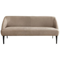 SITZBANK 217/85/72 cm Webstoff Hellbraun Metall  - Hellbraun/Schwarz, KONVENTIONELL, Textil/Metall (217/85/72cm) - Moderano