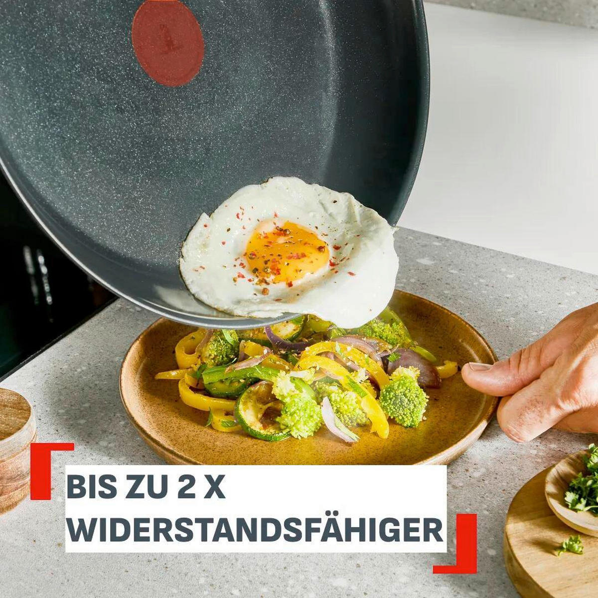 PFANNENSET Emotion+ 2-teilig  - Edelstahlfarben/Schwarz, Basics, Metall - Tefal