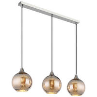 HÄNGELEUCHTE 86/20/129 cm  - Chromfarben/Silberfarben, Design, Glas/Metall (86/20/129cm) - Collet's Monde