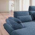 ECKSOFA  in Flachgewebe Blau  155/234 cm  - Blau/Schwarz, Design, Textil/Metall (155/234cm) - Dieter Knoll