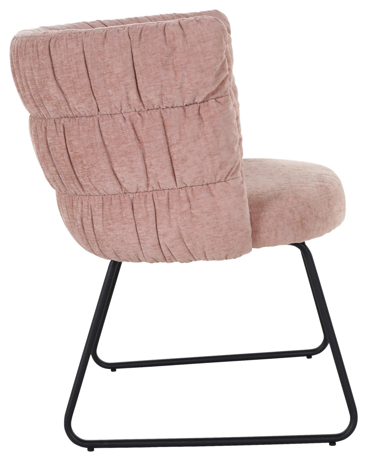 STUHL Flachgewebe Schwarz, Rosa  - Schwarz/Rosa, Basics, Textil/Metall (62/80/62cm) - Carryhome