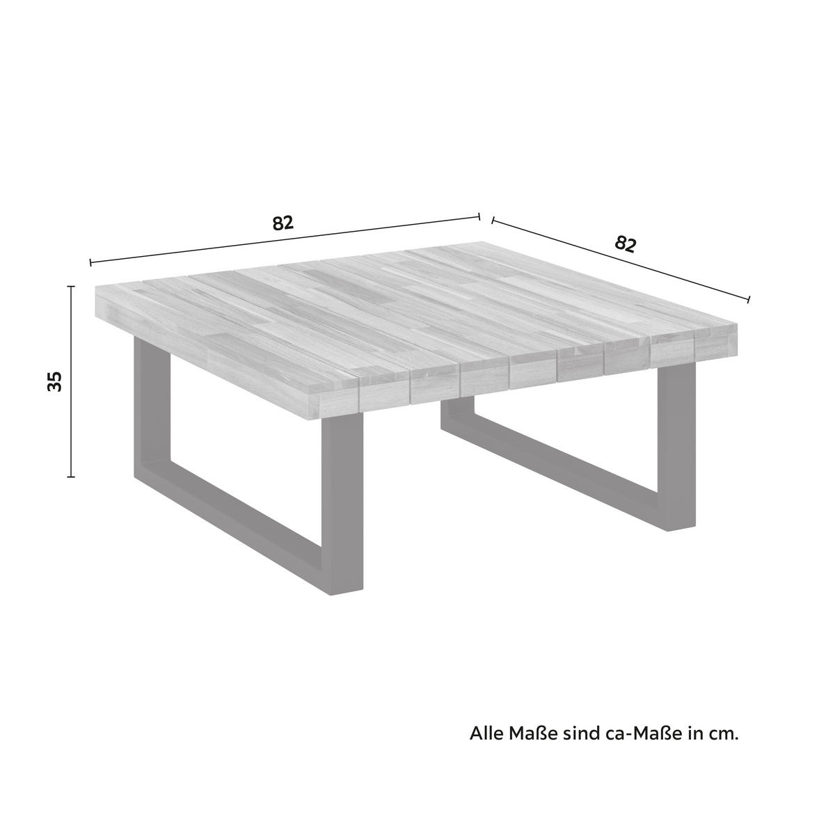 BAŠTENSKA GARNITURA  - prirodna boja/crna, Moderno, drvo/metal (254/78/82cm) - Bessagi Garden