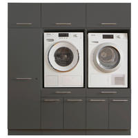 HAUSWIRTSCHAFTSRAUM 185/200/67,5 cm  in Anthrazit  - Anthrazit, Design, Holzwerkstoff (185/200/67,5cm)