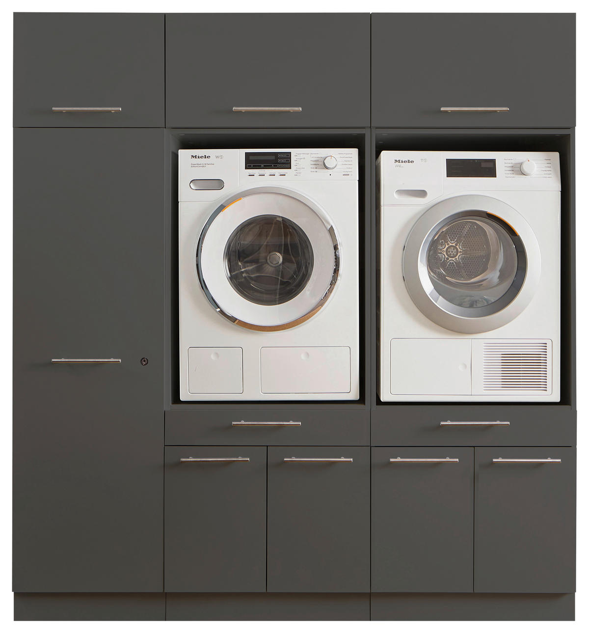 HAUSWIRTSCHAFTSRAUM 185/200/67,5 cm  in Anthrazit  - Anthrazit, Design, Holzwerkstoff (185/200/67,5cm)