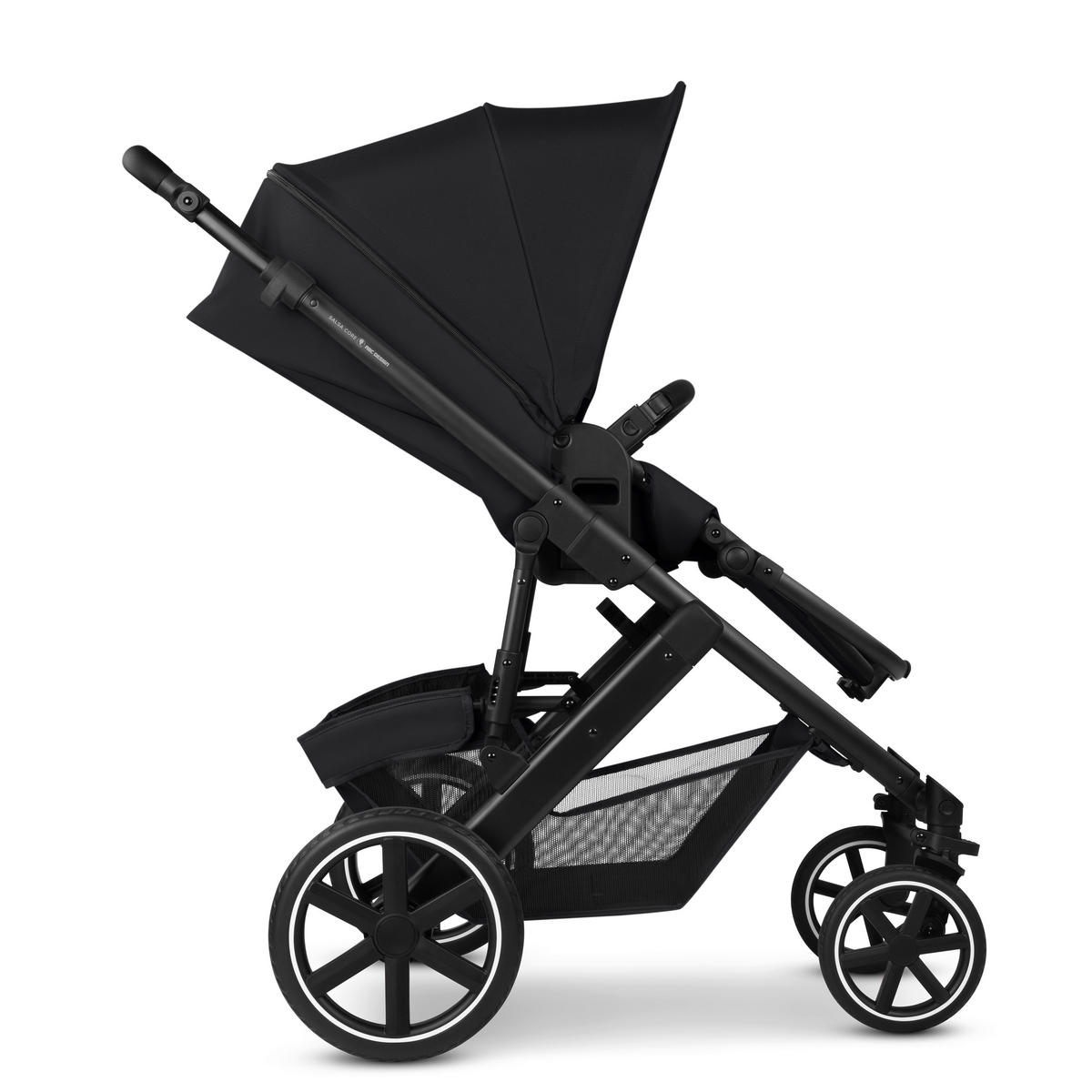 KINDERWAGENSET Salsa Core All in One  - Schwarz, Basics, Textil/Metall (63/123/97cm) - ABC Design