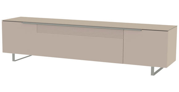 LOWBOARD 210/51/45 cm  - Sandfarben/Alufarben, Design, Glas/Holzwerkstoff (210/51/45cm) - Moderano