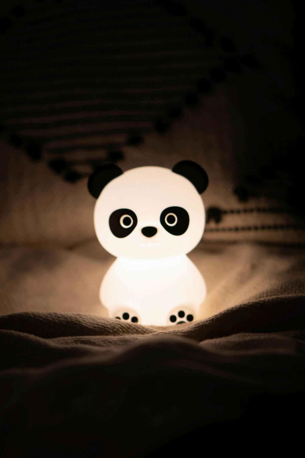 KINDER-NACHTLICHT Paddy Panda 9/12/9 cm   - Weiß, KONVENTIONELL, Kunststoff (9/12/9cm) - P & B