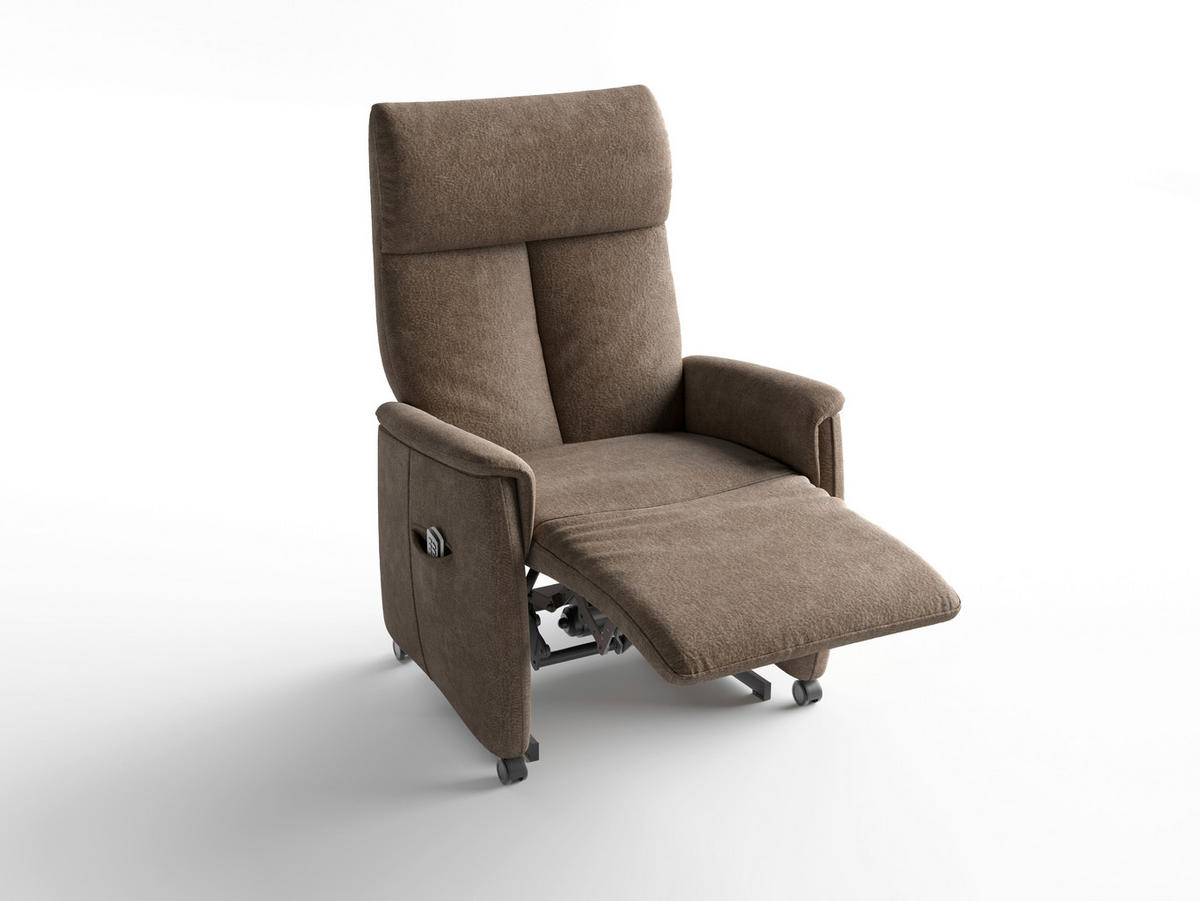 RELAXSESSEL in Textil Braun  - Schwarz/Braun, Basics, Kunststoff/Textil (76/119/84cm) - Sit & More