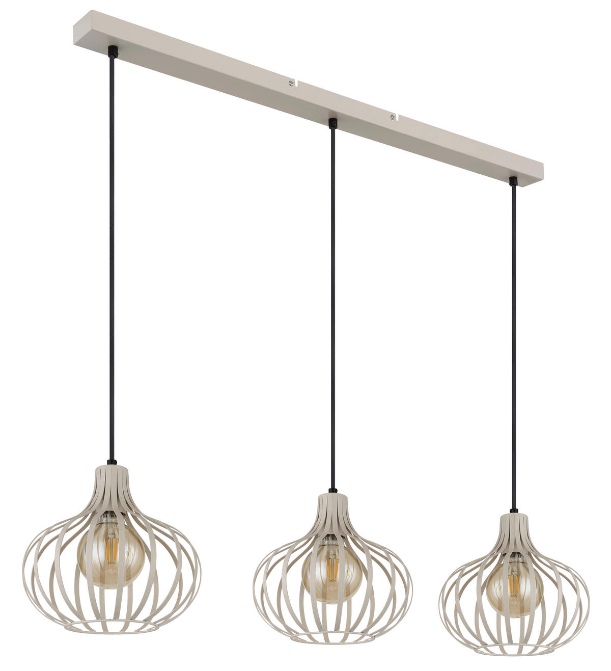 HÄNGELEUCHTE 103/25/150 cm  - Sandfarben/Creme, Basics, Textil/Metall (103/25/150cm)