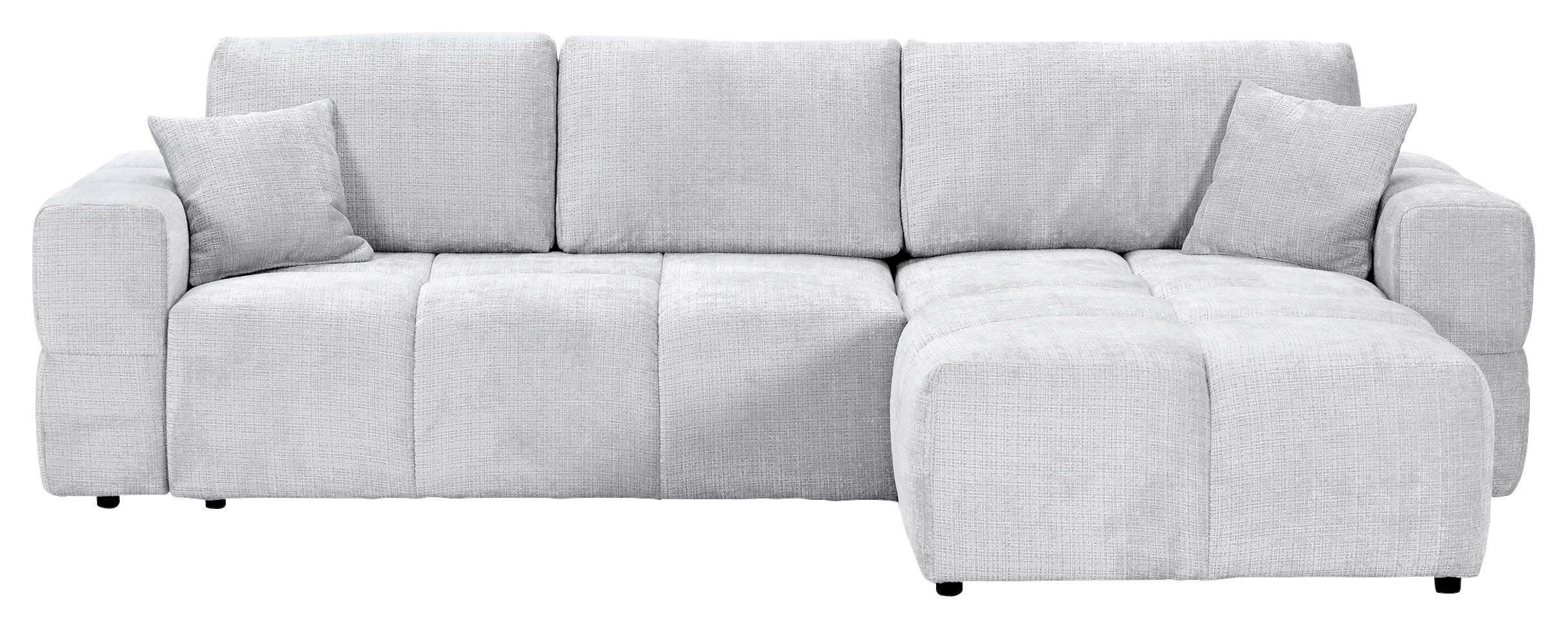 ECKSOFA - Hellgrau/Schwarz, KONVENTIONELL, Kunststoff/Textil (283cm) - Carryhome