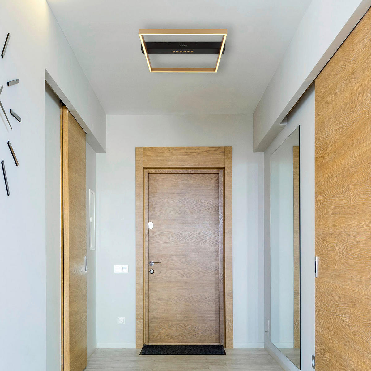 LED-DECKENLEUCHTE    43/39,2/6,9 cm  - Weiss/Goldfarben, Design, Kunststoff/Metall (43/39,2/6,9cm) - Globo