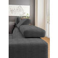 ECKSOFA  in Chenille Grau  207/301 cm  - Chromfarben/Grau, Design, Textil (207/301cm) - Xora