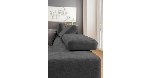 ECKSOFA  in Chenille Grau  207/301 cm  - Chromfarben/Grau, Design, Textil (207/301cm) - Xora