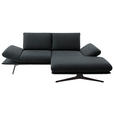 ECKSOFA  in Flachgewebe Anthrazit  234/155 cm  - Anthrazit/Schwarz, Design, Textil/Metall (234/155cm) - Dieter Knoll
