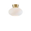 TAKLAMPA Bullo 27/21,2 cm  - opal/mässingsfärgad, Klassisk, metall/glas (27/21,2cm) - Belid