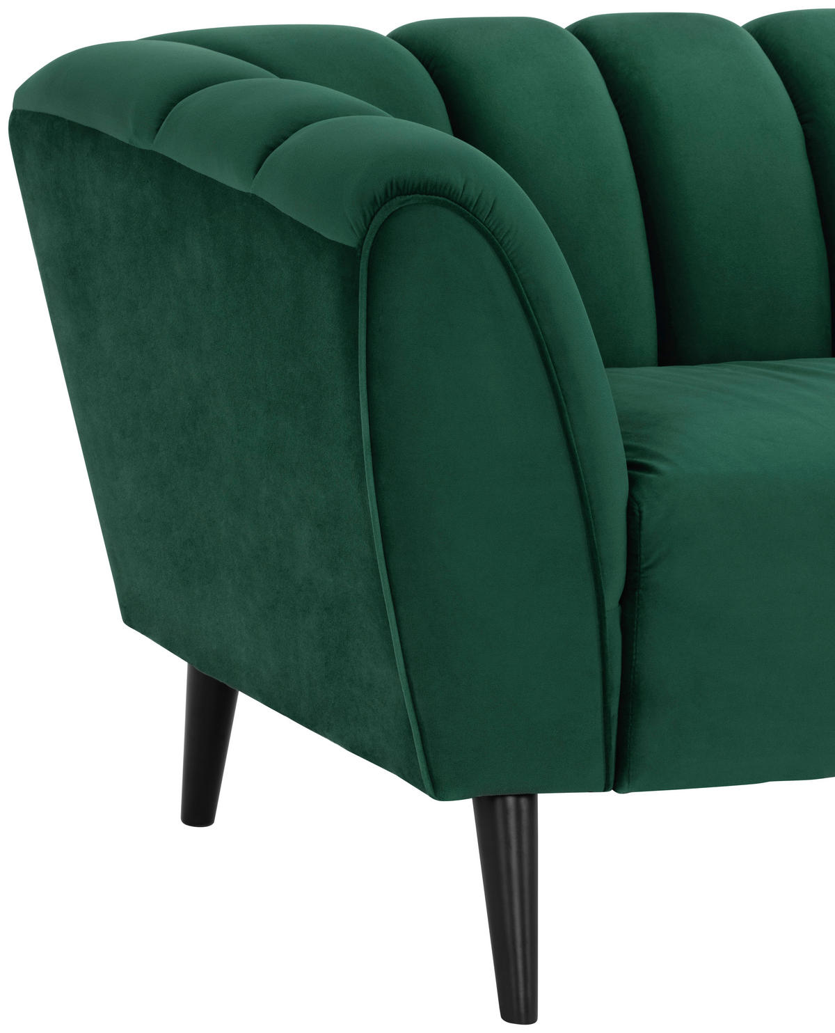 COCKTAILSESSEL Samt Grün    - Schwarz/Grün, MODERN, Holz/Textil (116/78,5/87cm) - P & B