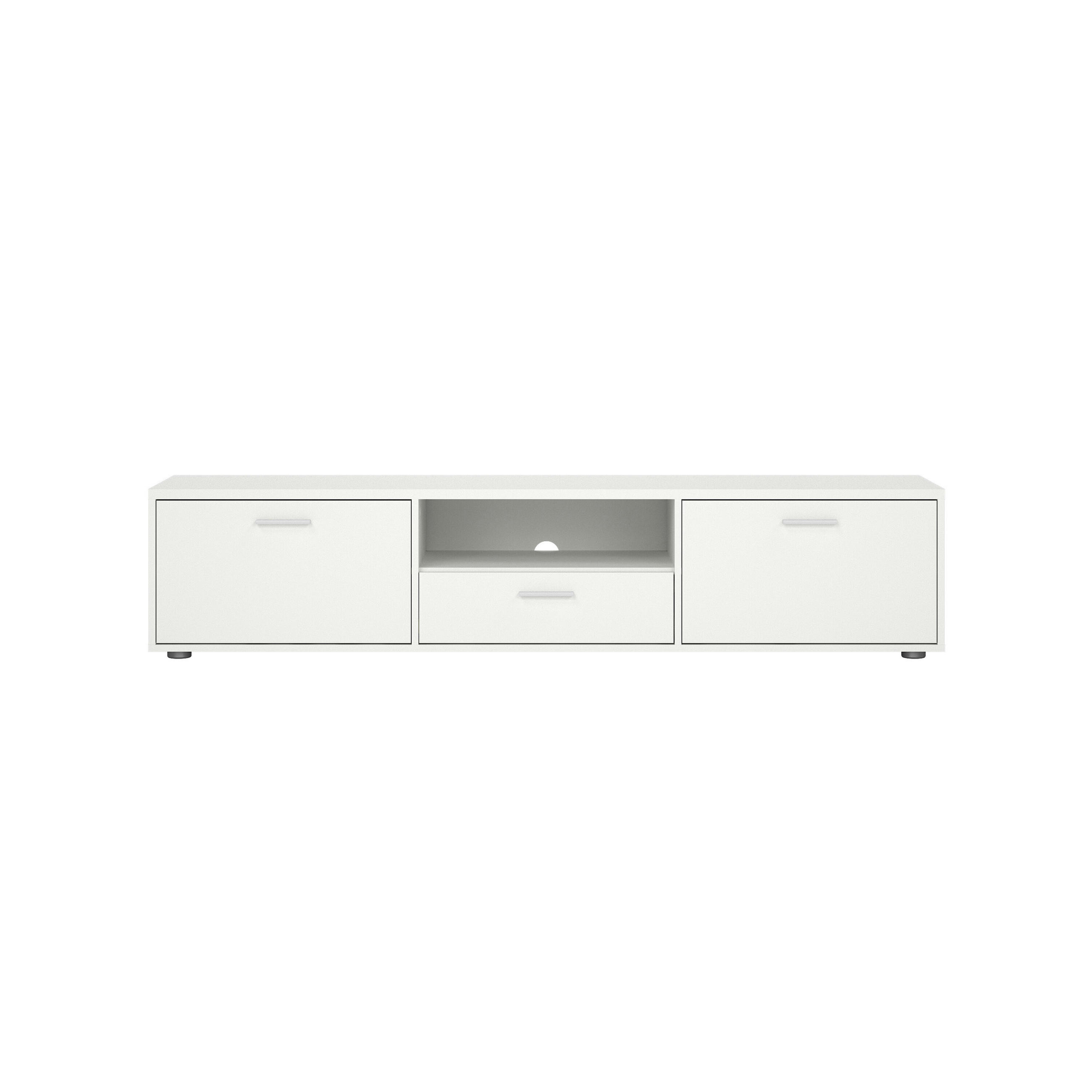 TV-BÄNK i vit  - vit, Design, metall/trämaterial (177,2/39,8/38,4cm) - Best Price