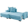 ECKSOFA  in Webstoff Blau  148/238 cm  - Blau/Schwarz, KONVENTIONELL, Holz/Textil (148/238cm) - Carryhome