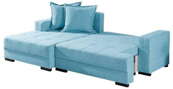 ECKSOFA  in Webstoff Blau  148/238 cm  - Blau/Schwarz, KONVENTIONELL, Holz/Textil (148/238cm) - Carryhome