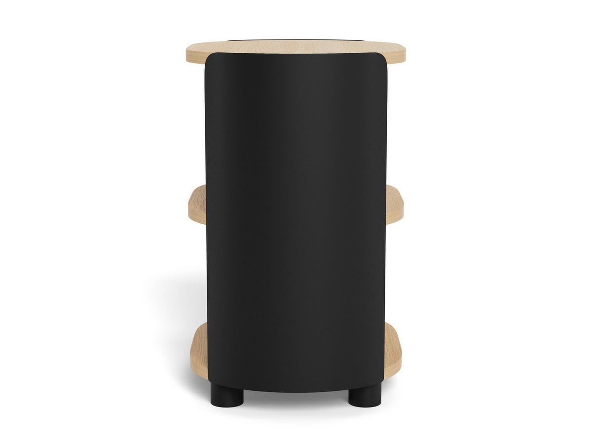 NACHTSCHRANK 40/48/30 cm  - Schwarz/Naturfarben, Holzwerkstoff/Kunststoff (40/48/30cm)