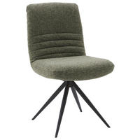 STUHL - Dunkelgrün/Schwarz, Design, Textil/Metall (50/93/69cm) - Dieter Knoll