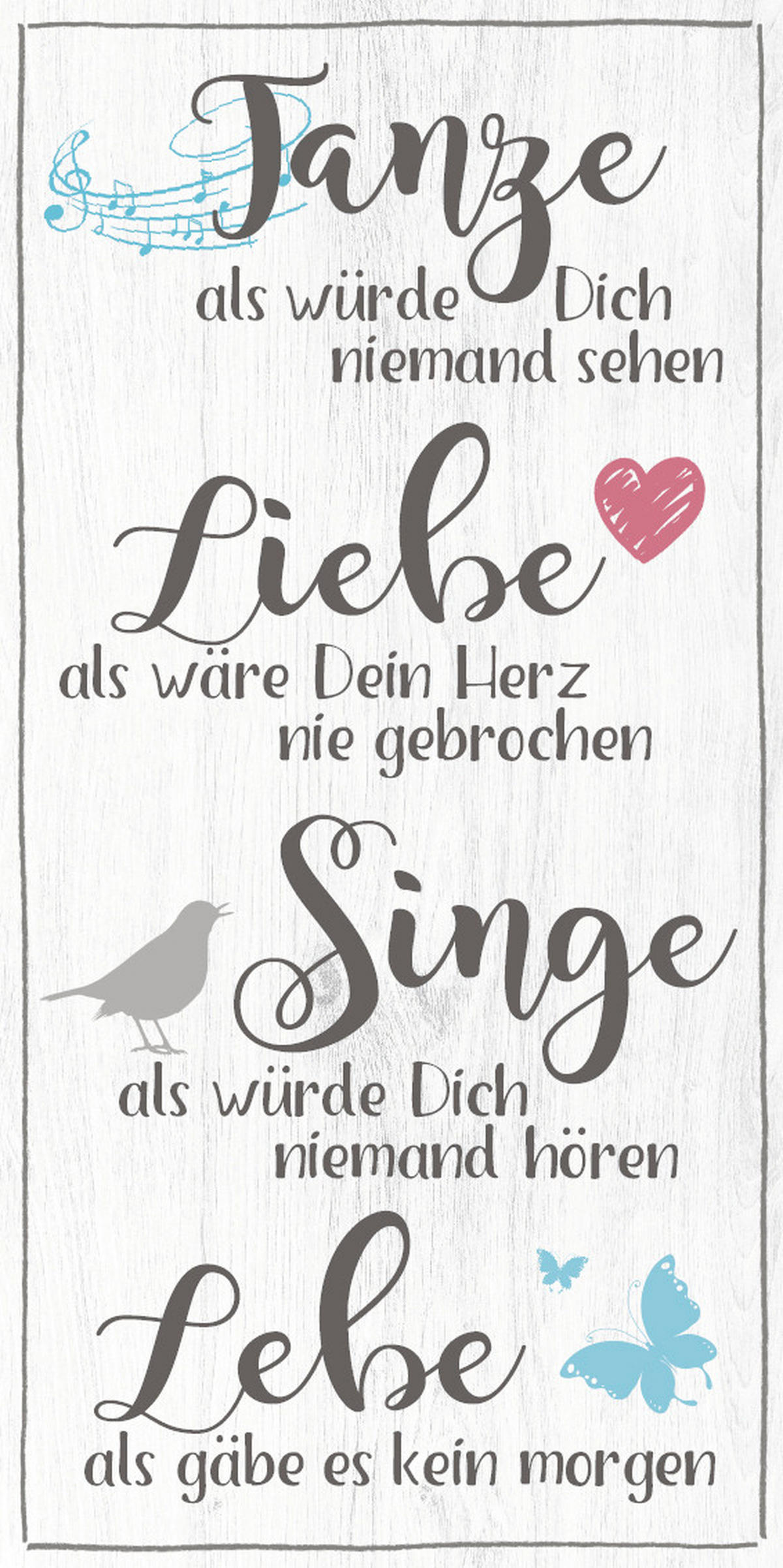 DEKOPANEEL Text  - Multicolor, KONVENTIONELL (20/40/0,3cm) - Euroart