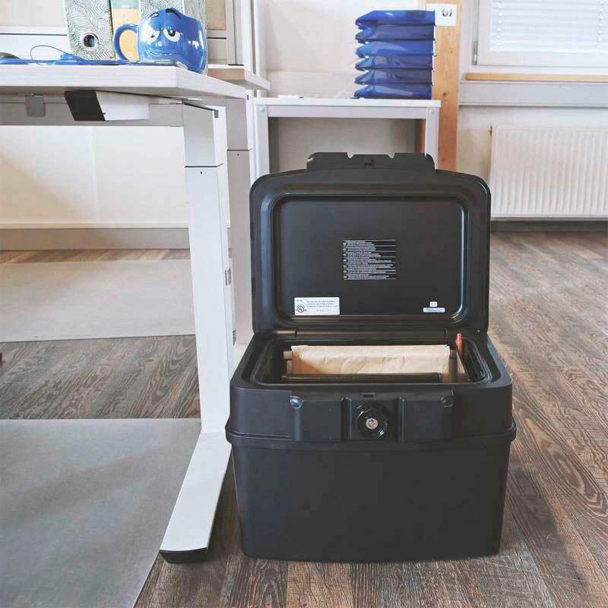 BRANDSCHUTZTRESOR - Schwarz, KONVENTIONELL, Kunststoff (44/34/37cm) - ROTTNER