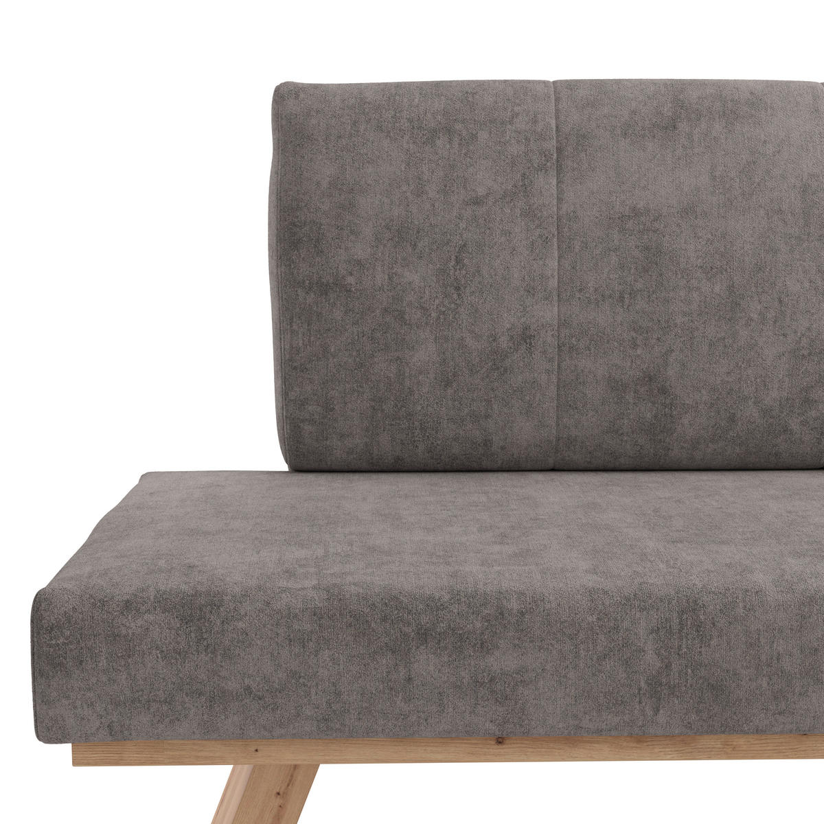 ECKBANK 185/150 cm Webstoff Grau   - Eichefarben/Grau, KONVENTIONELL, Textil (185/150cm) - Livetastic