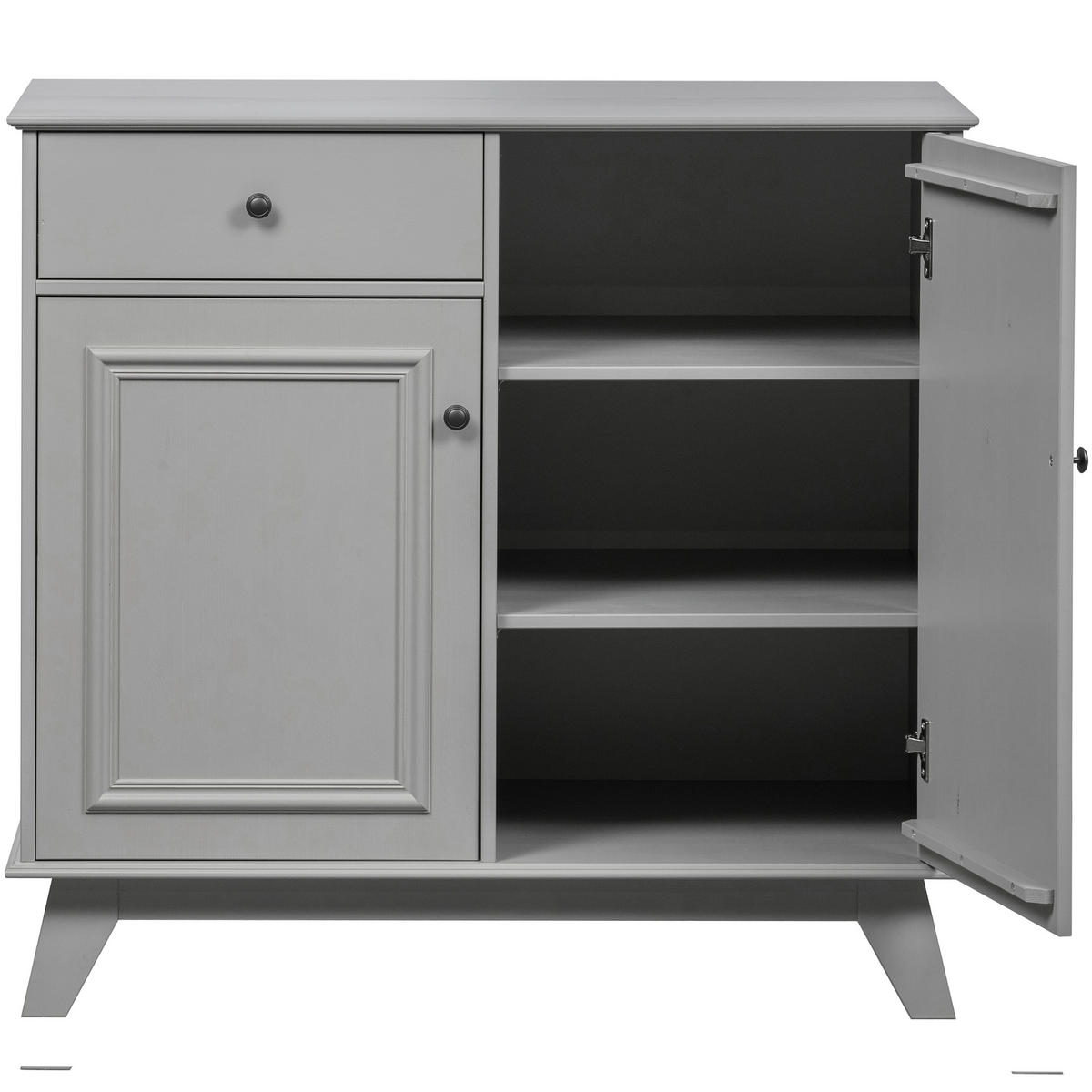KOMMODE Lily, 98/93/55 cm, 1 Schublade(n)  - Schwarz/Grau, Design, Holz/Metall (98/93/55cm) - Livetastic