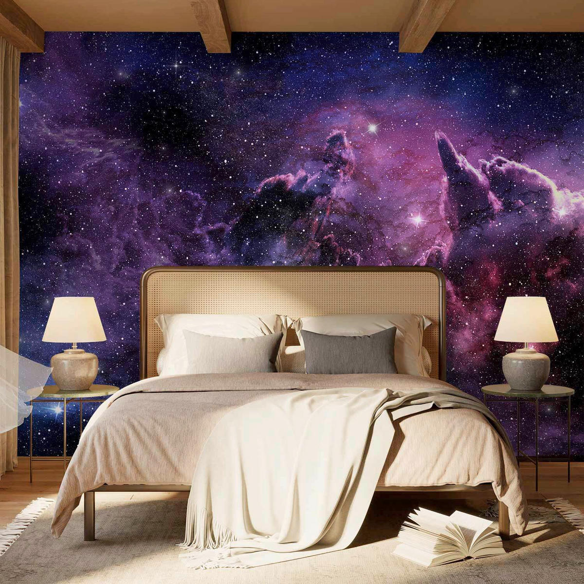 FOTOTAPETE  - Violett/Dunkelblau, LIFESTYLE, Textil (300/210cm) - artgeist