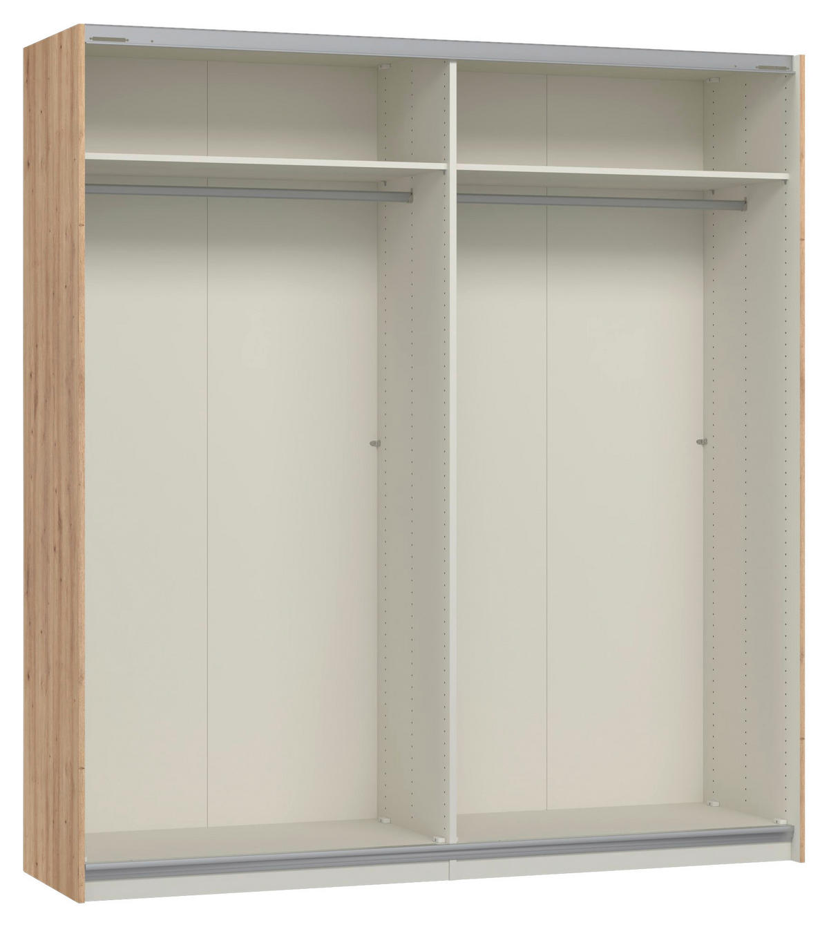 SCHWEBETÜRENSCHRANK 203/220/65 cm 2-türig Kaschmir, Eiche Artisan  - Hellbraun/Kaschmir, Design, Holzwerkstoff/Metall (203/220/65cm) - Jutzler