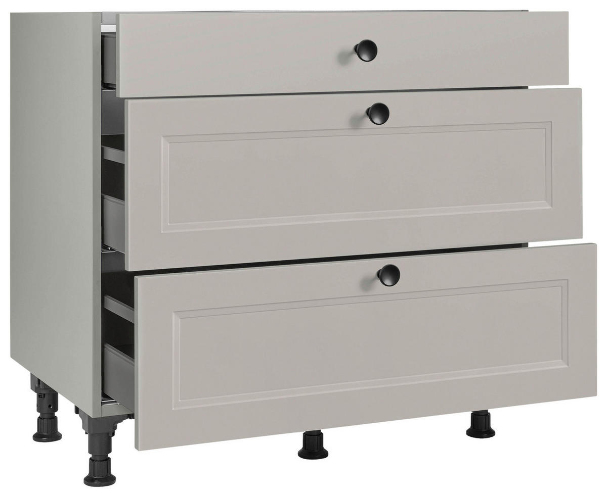 KOCHFELDUMBAUSCHRANK 90/87/56 cm  in Grau  - Schwarz/Grau, MODERN, Holzwerkstoff/Metall (90/87/56cm) - Nobilia
