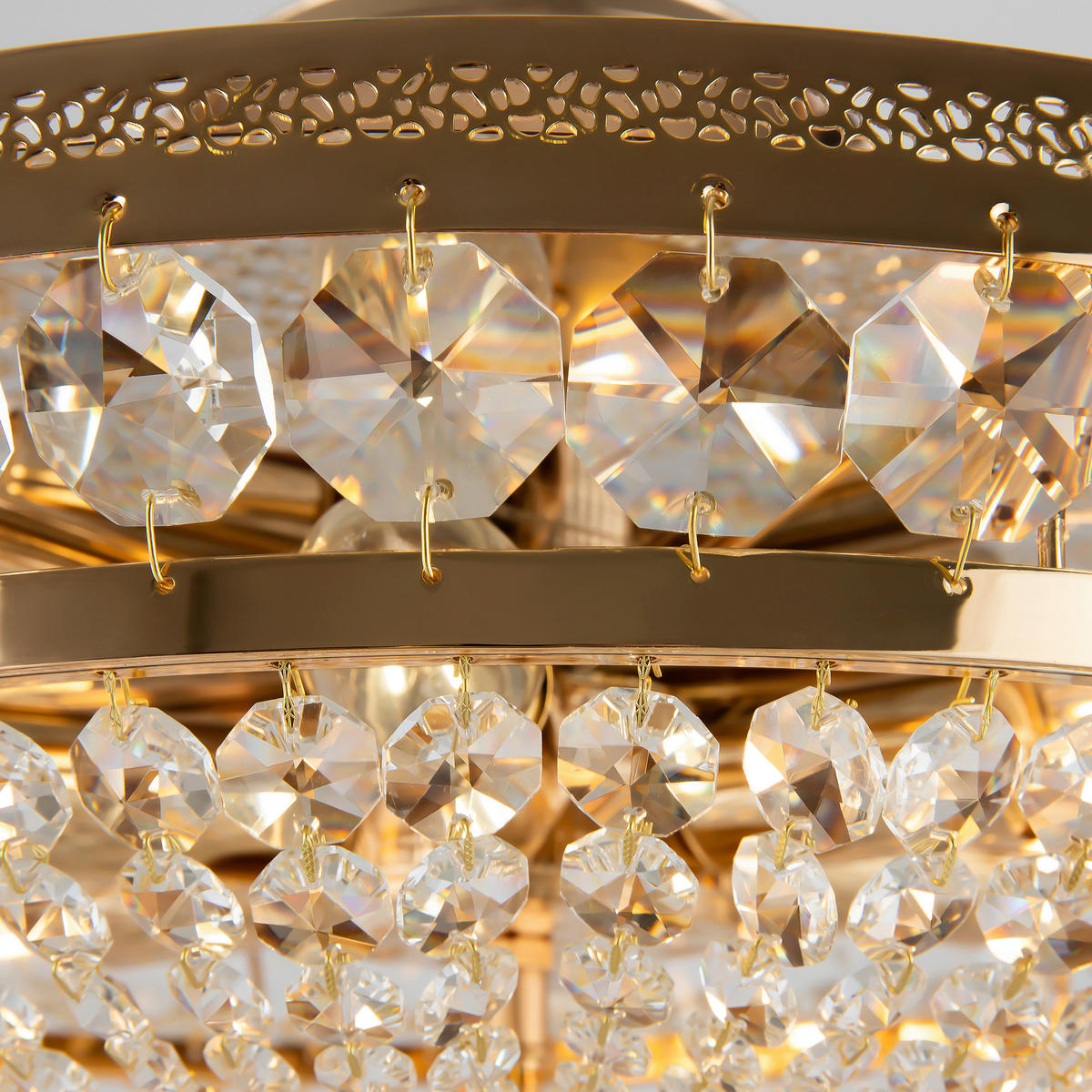 LUSTRE  43,5/23,5/43,5 cm   - Goldfarben, Trend, Glas/Metall (43,5/23,5/43,5cm) - MAYTONI