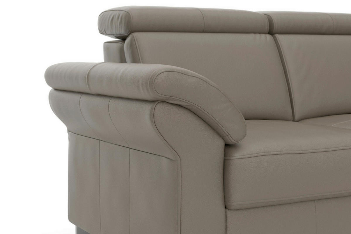 2-SITZER-SOFA ARNGAST E Grau Echtleder  - Chromfarben/Grau, Basics, Leder/Textil (156/84/93cm) - Sit & More