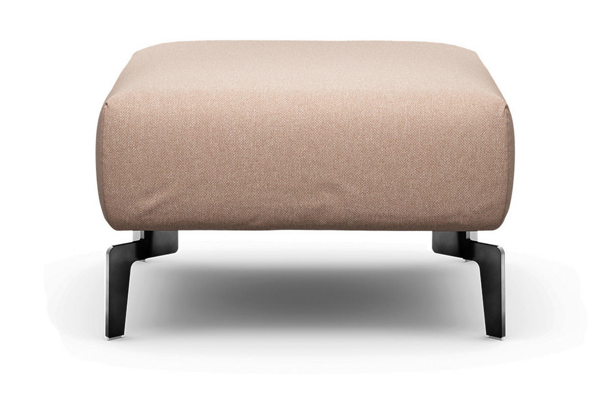 HOCKER in Textil Rosa  - Schwarz/Rosa, Design, Textil/Metall (70/70/46cm) - SENSOO