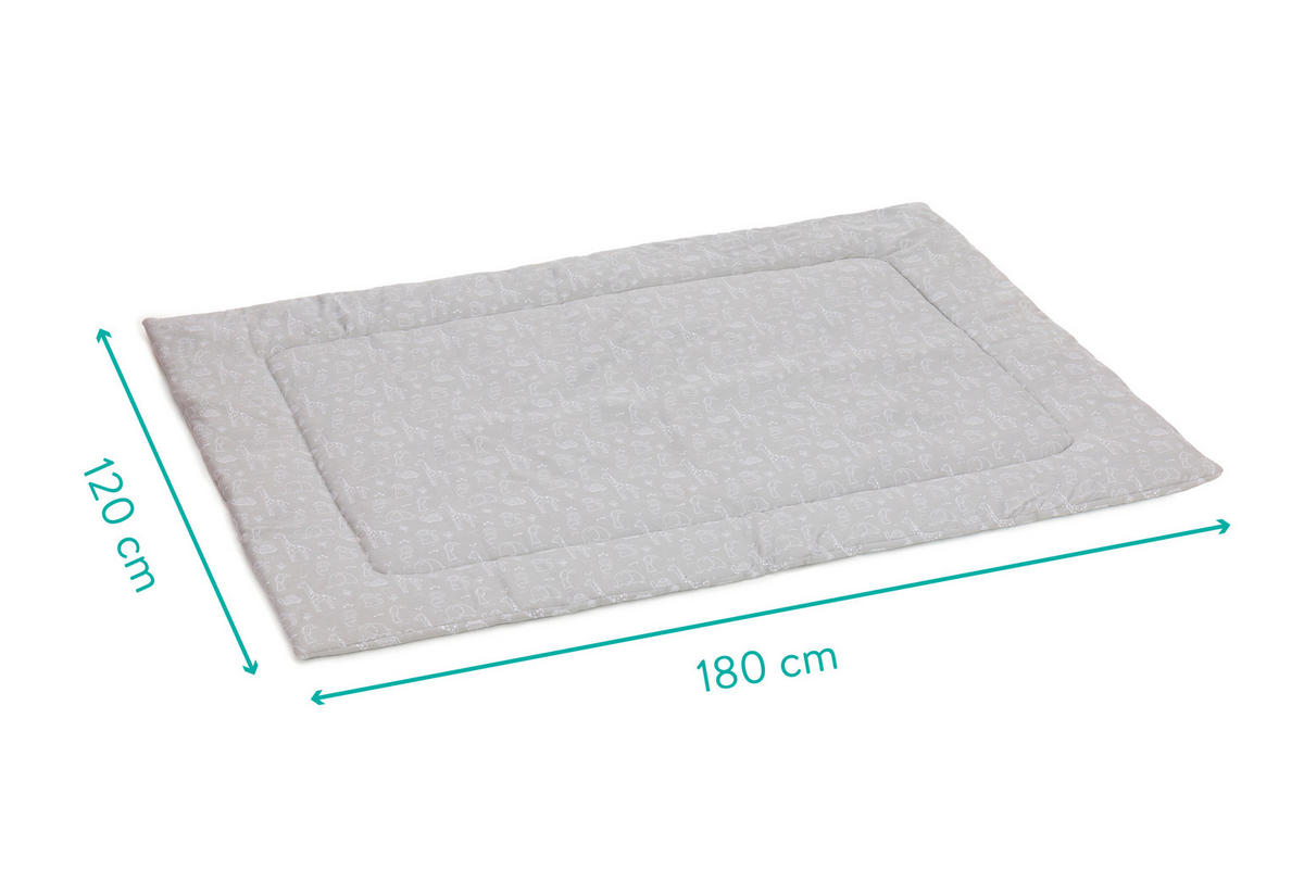 LAUFGITTEREINLAGE Rio XL 120/180 cm  - Hellgrau, Basics, Textil (120/180cm) - Fillikid