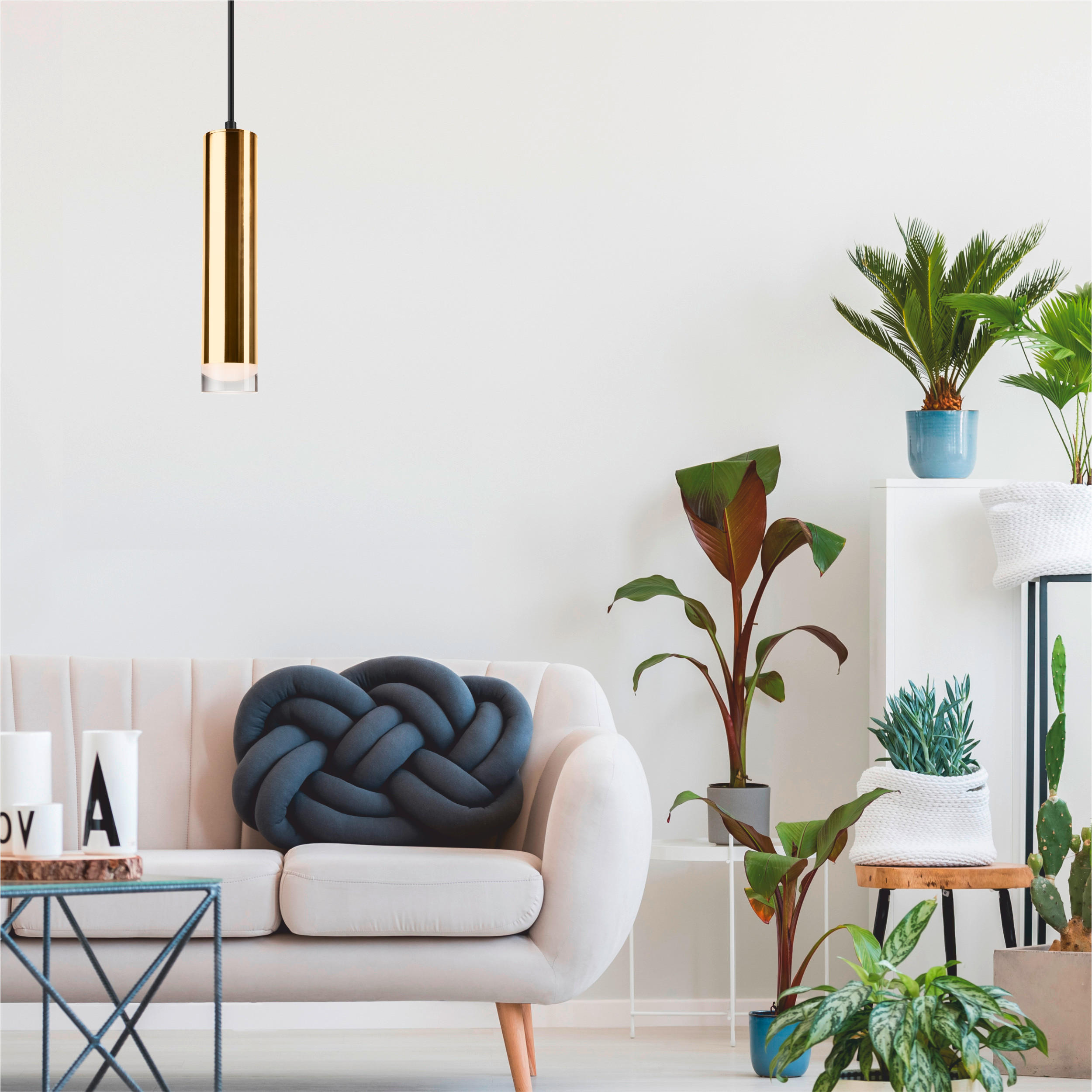 HÄNGELEUCHTE 80/100 cm  - Goldfarben, Design, Metall (80/100cm)