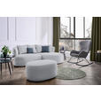 ECKSOFA in Chenille Grau  - Blau/Schwarz, MODERN, Kunststoff/Textil (235/166cm) - Hom`in