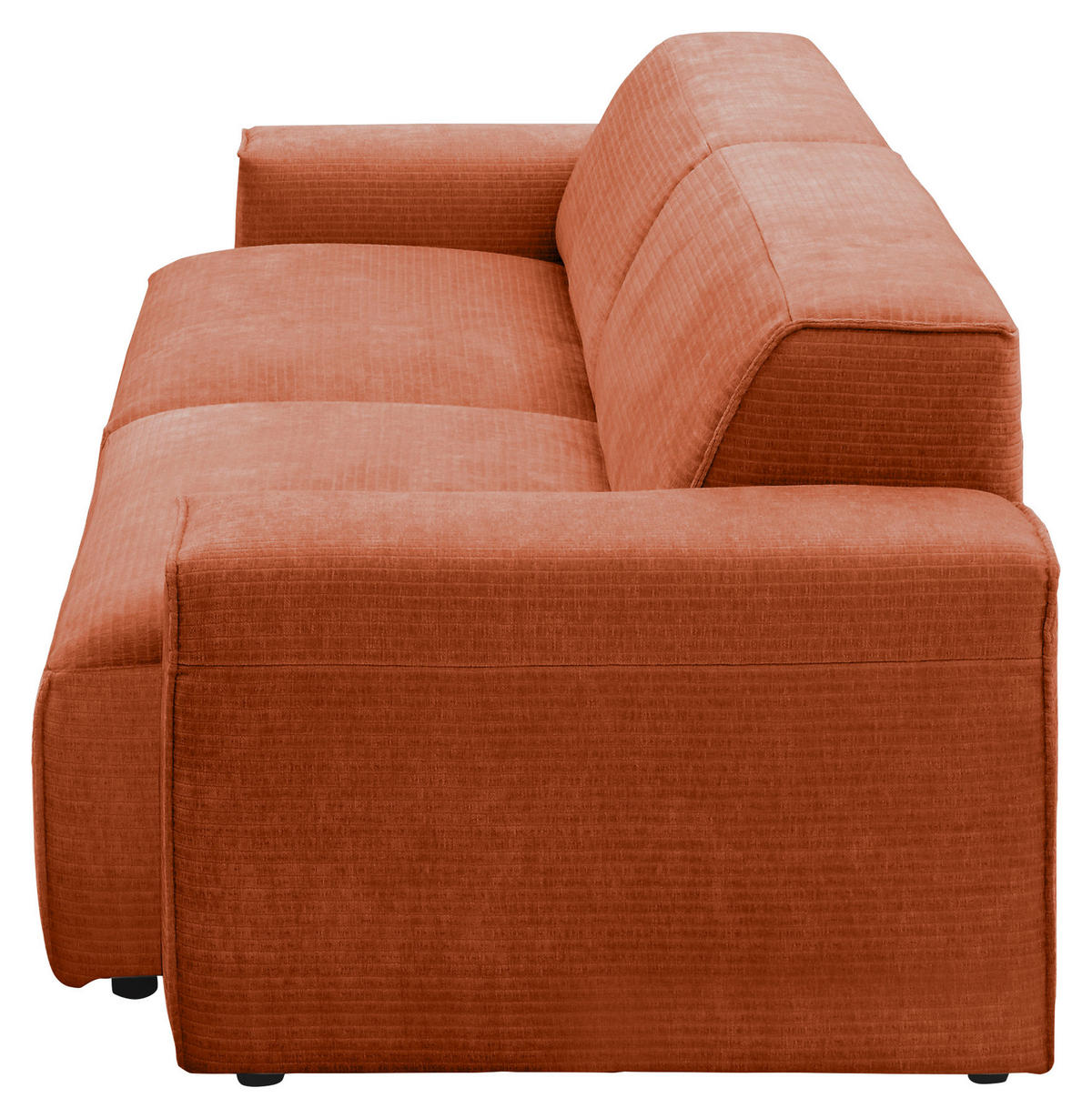 BIGSOFA in Chenille Bronzefarben  - Schwarz/Bronzefarben, Design, Kunststoff/Textil (238/71/101cm) - Pure Home Lifestyle