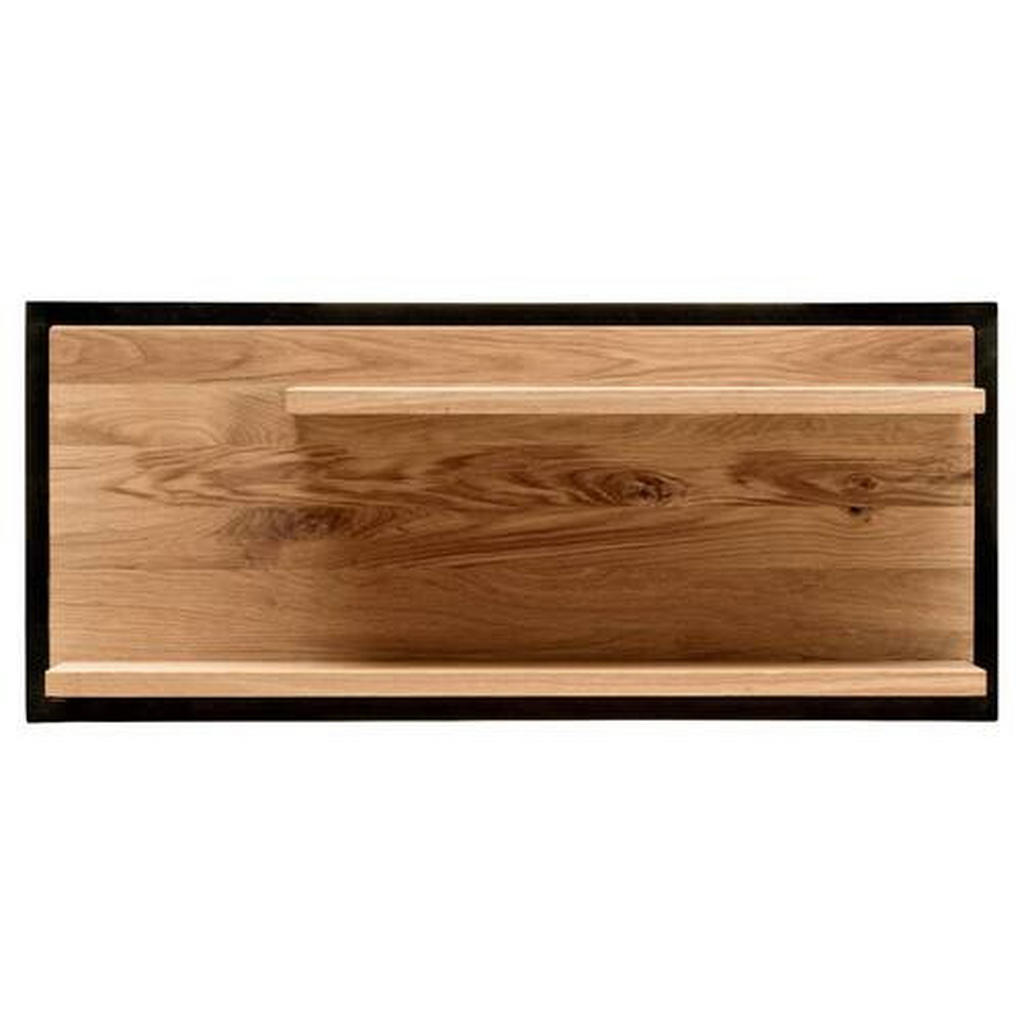 Thumbnail - Linea Natura Wandboard, Schwarz, Eiche, Holz, Metall, Wildeiche, massiv, vollmassiv, Hartholz, 80x35x26 cm, Wohnzimmer, ...