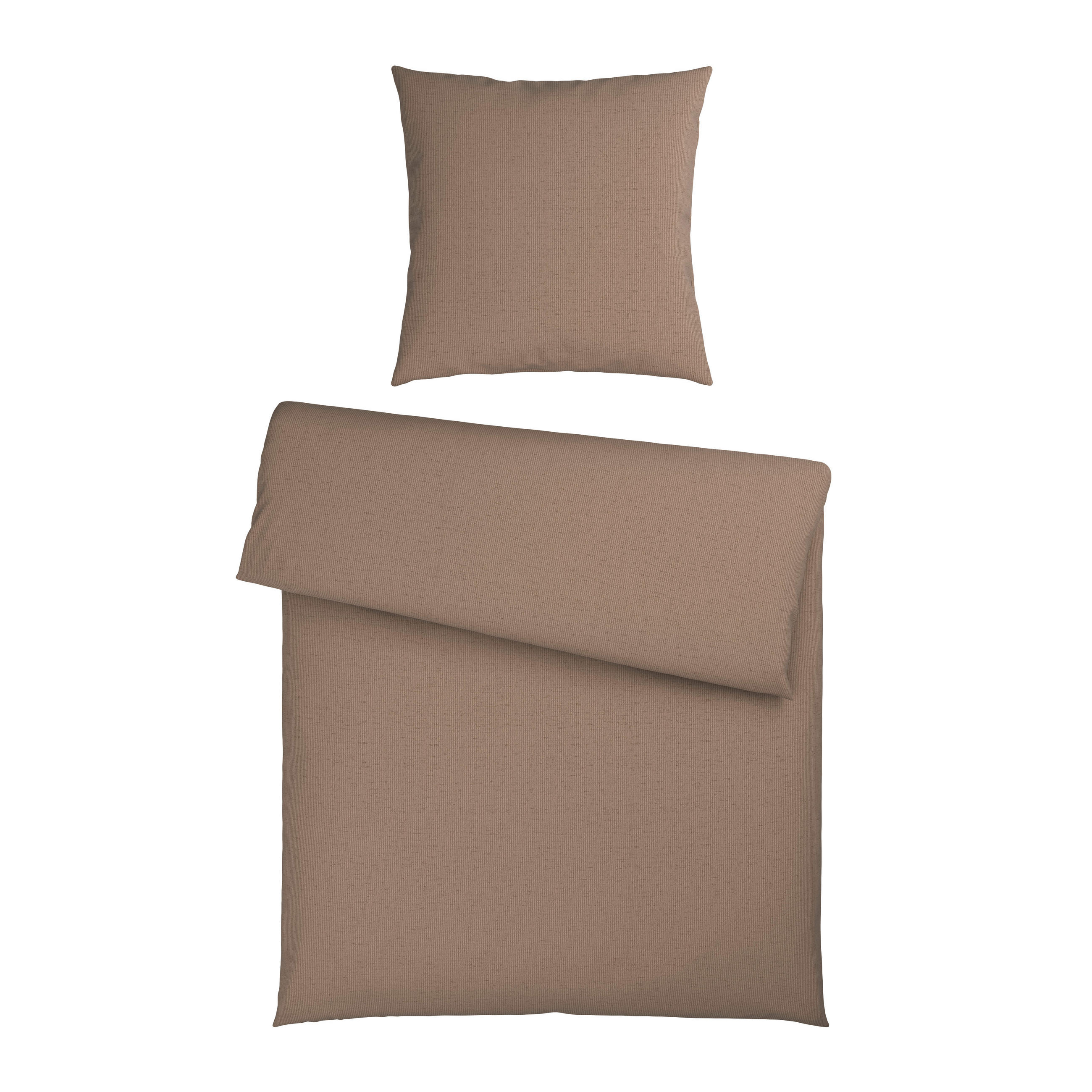 BETTWÄSCHE 155/220 cm  - Beigebraun, Textil (155/220cm) - Bio:Vio