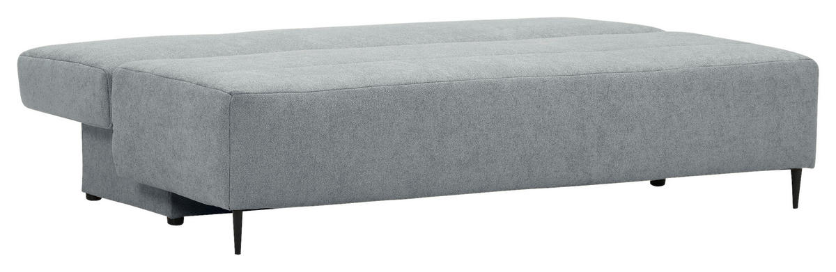 SCHLAFSOFA in Flachgewebe Grau  - Schwarz/Grau, KONVENTIONELL, Textil/Metall (197/75/100cm) - Carryhome
