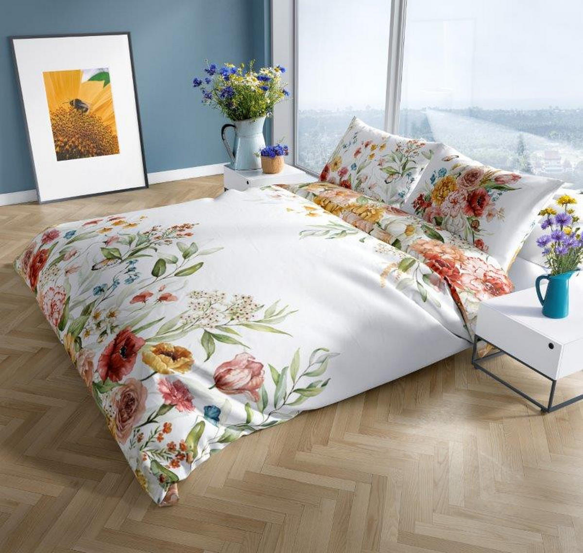 POSTELJINA SA DVA LICA 200/200 cm saten bela  - bela, Osnovno, tekstil (200/200cm) - Esposa