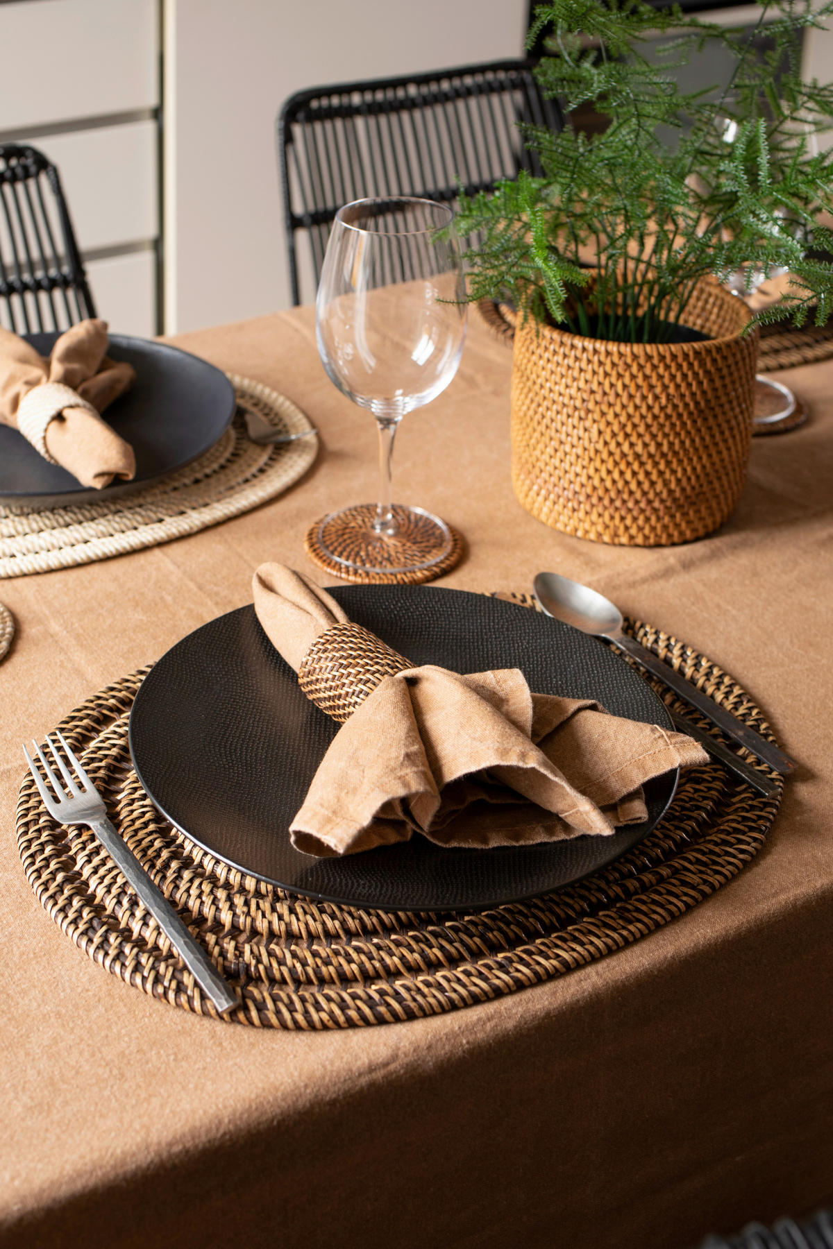 SALVETA 40/40 cm   Myrna  - bežbraon, Osnovno, tekstil (40/40cm) - ZICZAC