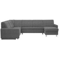 WOHNLANDSCHAFT  in Chenille Grau  - Alufarben/Grau, KONVENTIONELL, Kunststoff/Textil (236/323/158cm) - Sedda