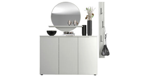 GARDEROBE 3-teilig  in 175/187/22 cm  - Grau, Design, Glas/Holzwerkstoff (175/187/22cm) - Xora