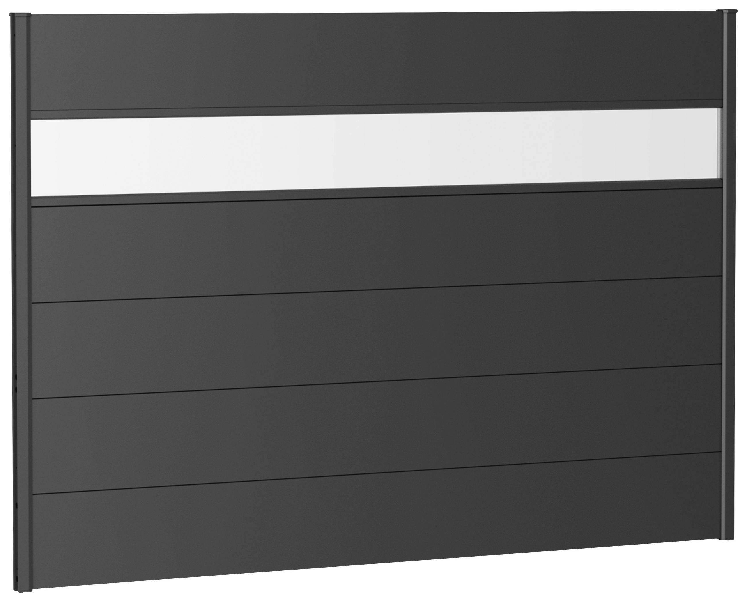 SICHTSCHUTZ - Dunkelgrau, Basics, Kunststoff/Metall (194/137/4,4cm) - Biohort