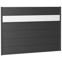 SICHTSCHUTZ - Dunkelgrau, Basics, Kunststoff/Metall (194/137/4,4cm) - Biohort