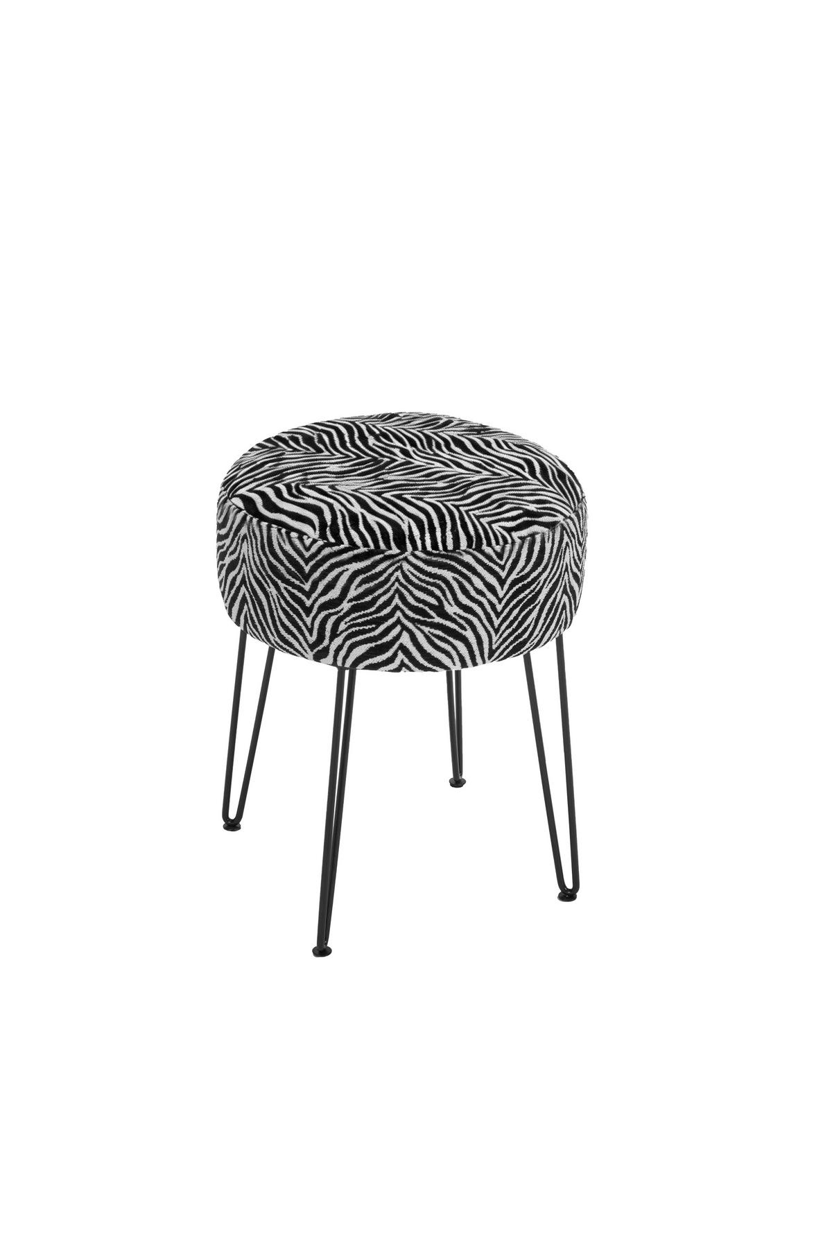 PALL i metall, textil svart, vit  - vit/svart, Klassisk, metall/textil (43/45/43cm) - Xora