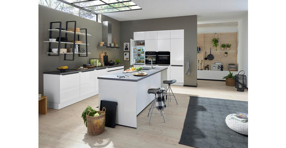 EINBAUKÜCHE   - Weiß, Design, Holzwerkstoff - Novel